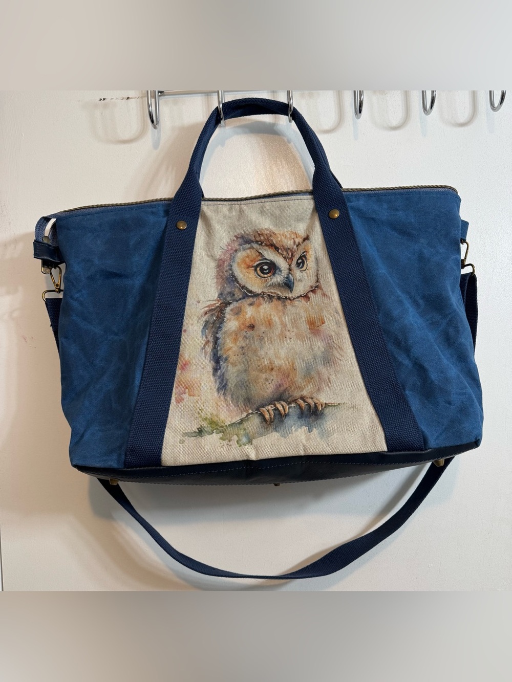 Canvas Owl Tote Bag